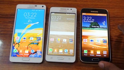 Download Video: Samsung Galaxy Note 4 vs Samsung Galaxy Grand Prime vs Samsung Galaxy S5 Display Comparison HD