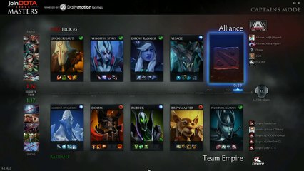 The Alliance vs Team Empire Game 1 - joinDOTA Masters @TobiWanDOTA @RyuUboruZDotA