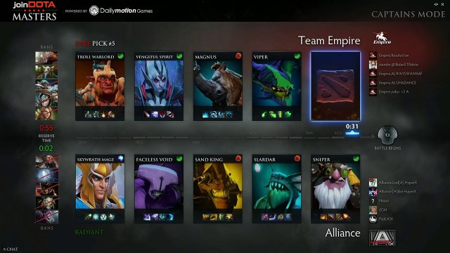 The Alliance vs Team Empire Game 2 - joinDOTA Masters @TobiWanDOTA @RyuUboruZDotA