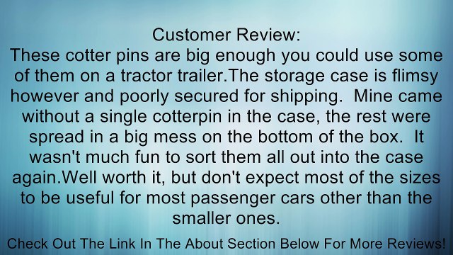 144 Piece Large Cotter Pin Assortment Review