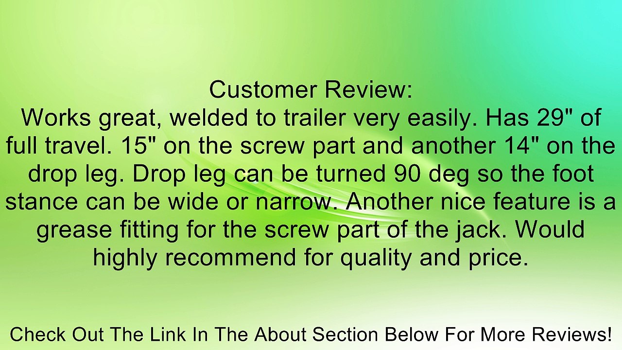 Curt 28570 Top Wind Heavy Duty Drop Leg Jack Review