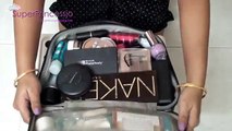 Indian Travel Tips Whats in My Makeup Bag ,How To pack Travel Makeup Bag SuperPrincessjo