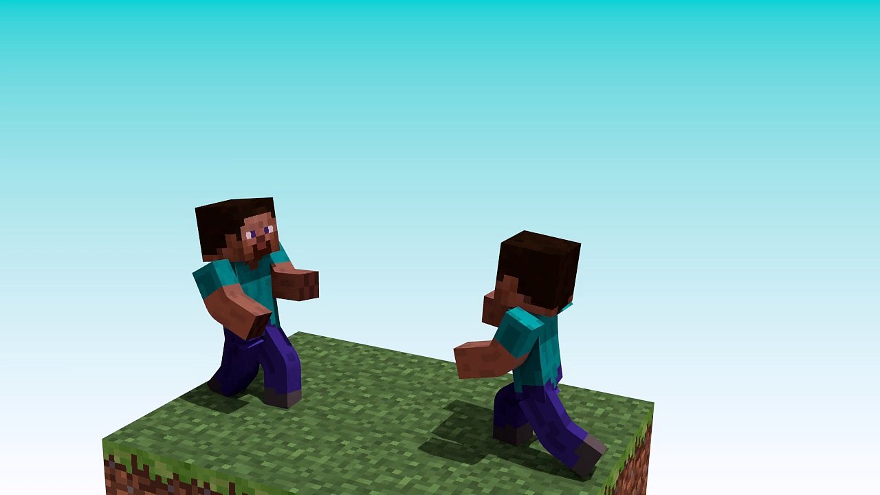 MINECRAFT FIRST ANIMATION - FIGHT TEST