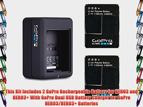 GoPro 2 Genuine original Rechargeable Battery Pack and GoPro Dual Battery Charger for GoPro