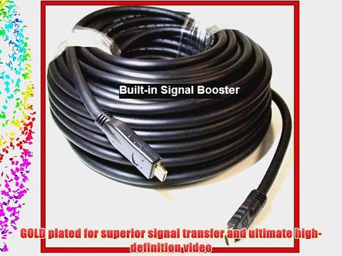 PTC Premium GOLD Series HDMI Amplified Cable - Gold Plated - 40m / 131 ft with Built-in Signal