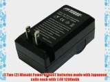 Wasabi Power Battery (2-Pack) and Charger for Samsung IA-BP85NF IA-BP85ST and Samsung HMX-H100