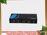 OREI HD-202 2x2 HDMI 1.4V Matrix Switch/Splitter (2-input 2-output) with Remote Control Supports