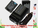 2Pcs Battery Charger for Sony MiniDV HandyCam DCR-HC40 DCR-HC40E DCR-HC41 DCR-HC42 DCR-HC42E
