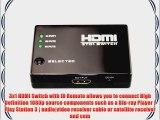 LB1 High Performance New HDMI Switcher 3 Ports Mini Switch w/ Built-In Equalizer