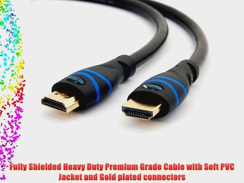 BlueRigger HDMI Cable (100 ft) w/ Built-in Signal Booster - CL3 Rated for In-wall Installation