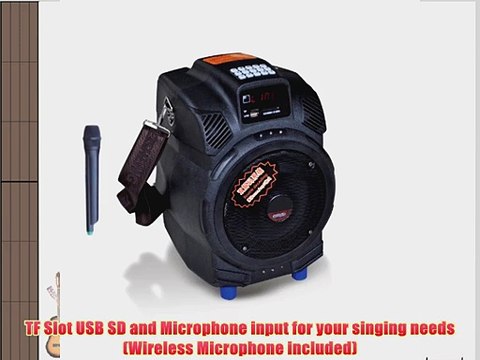 EMB - PK6B - PORTABLE BLUETOOTH KARAOKE DJ 500W BOOM BOX! 6.5 SPEAKER PLAYS SD/TF SLOT/USB/MICROPHONE