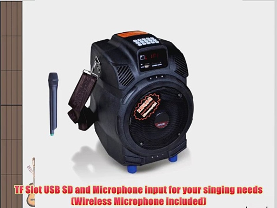 EMB - PK6B - PORTABLE BLUETOOTH KARAOKE DJ 500W BOOM BOX! 6.5 SPEAKER PLAYS SD/TF SLOT/USB/MICROPHONE