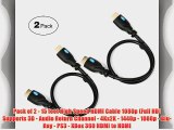 Aurum Ultra Series - High Speed HDMI Cable With Ethernet 2 PACK (15 Ft) - Supports 3D