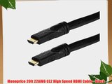 Monoprice 20ft 22AWG CL2 High Speed HDMI Cable - Black