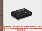 PORTTA 4PET0104 4 port 4-port 1-in 4-out HDMI Certified 1.4 4Kx2k Support 3D 1.3 compatible