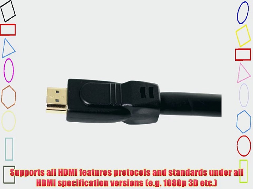 Tartan 24 AWG High Speed HDMI Cable with Ethernet 20 foot Black