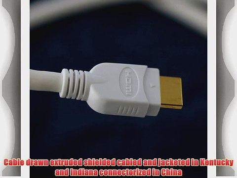 BJC Series-FE Bonded-Pair High-Speed HDMI Cable with Ethernet 8 foot White