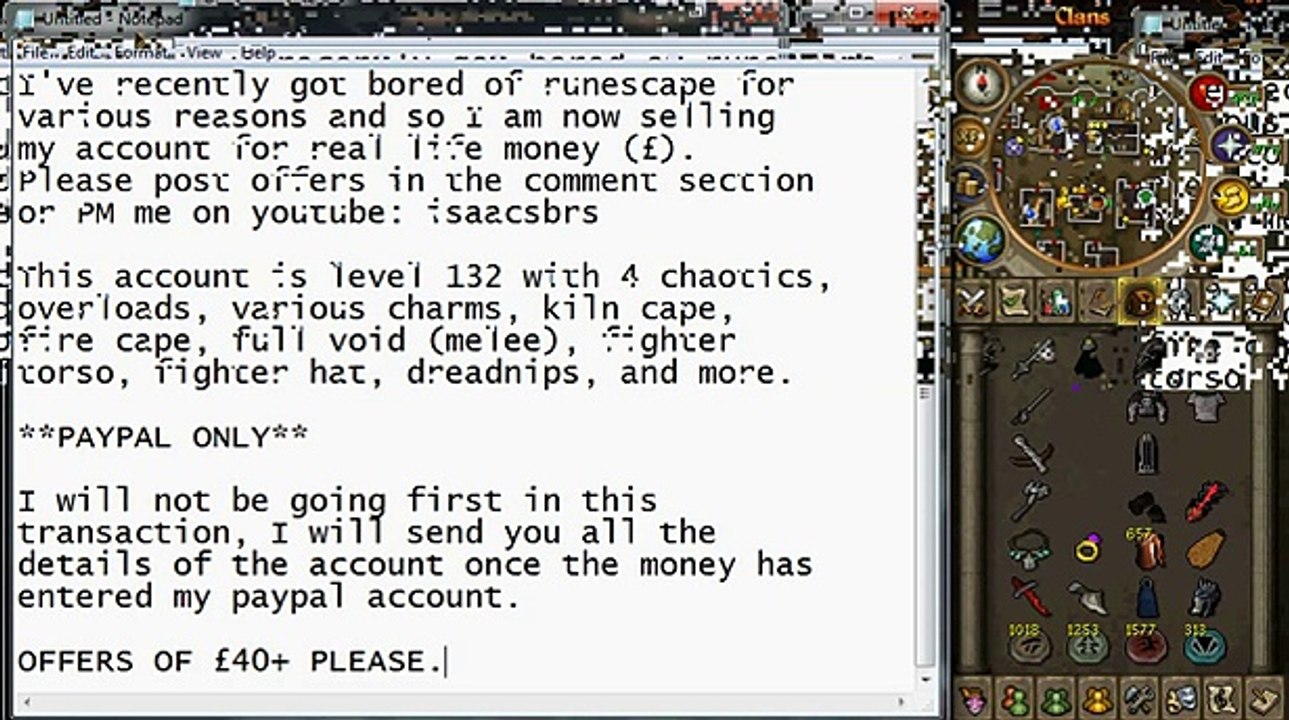 Buy Sell Accounts - Selling Runescape account level 132 £££