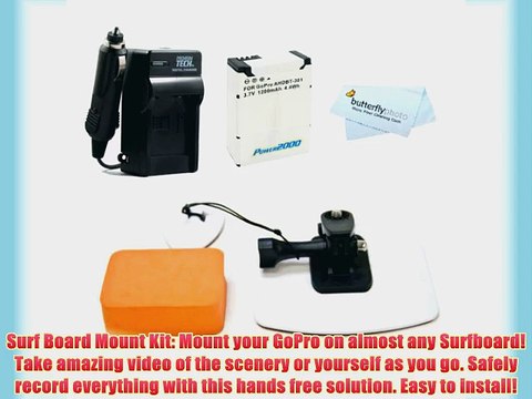 All in 1 Surf Mount Kit For For GoPro HD HERO3 GoPro HERO3 and GoPro AHDBT-201 AHDBT-301 Action