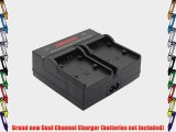 Kapaxen Dual Channel Battery Charger for Canon BP-820 BP-828 Camcorder Batteries