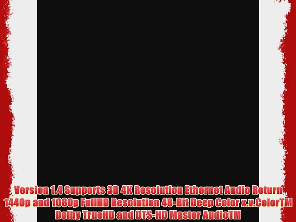 (5 Pack) 10 FT High Speed HDMI Cable with Ethernet (CL2 and FT4 Rated) - Supports 3D and Audio