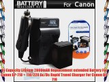 Battery And Charger Kit For Canon VIXIA HF R52 R50 R500 R62 R60 R600 Camcorder Includes Extended
