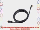 SIIG High Speed HDMI Cable with Right Angle Connector 90-180 Degree 5-Meters (CB-HM0132-S1)