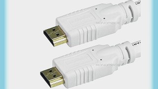 Monoprice 25ft 24AWG CL2 Standard HDMI Cable With Ethernet - White