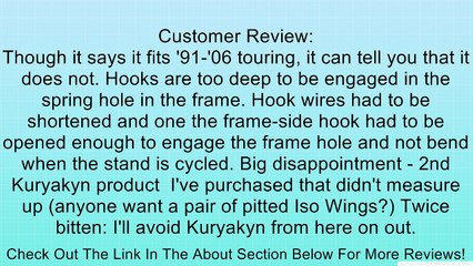 Kuryakyn 7110 Chrome Kickstand Spring Review