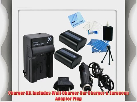 2 Pack High Capacity (1500 mAh) Sony NP-FH50 Replacement Battery