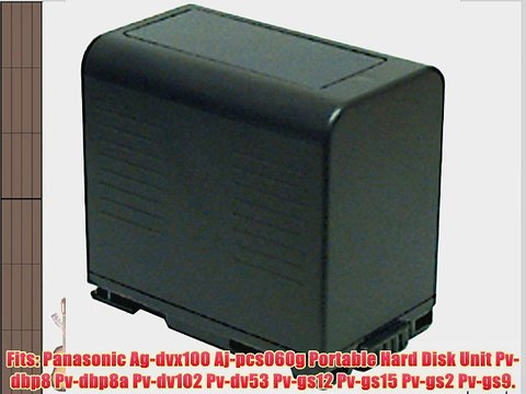 Replacement Battery for Panasonic works with Panasonic AG AJ-PCS060G Portable Hard Disk Unit