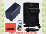 NP-F970 Battery and Battery Charger for Sony DCR-VX2100 FDR-AX14K HDR-AX2000 HDR-FX1 HDR-FX1000
