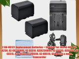 2 BN-VG121 Replacement Batteries   Charger for JVC GZ-GX1 GZ-EX250 GZ-EX250BUS GZ-EX310 GZEX250BUS