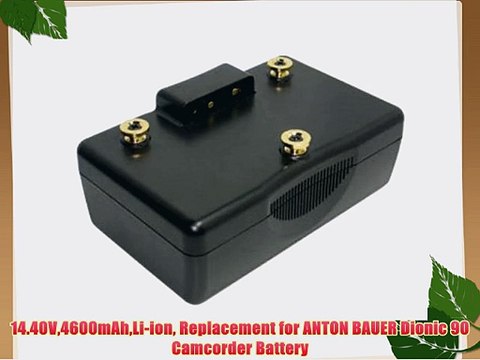 14.40V4600mAhLi-ion Replacement for ANTON BAUER Dionic 90 Camcorder Battery