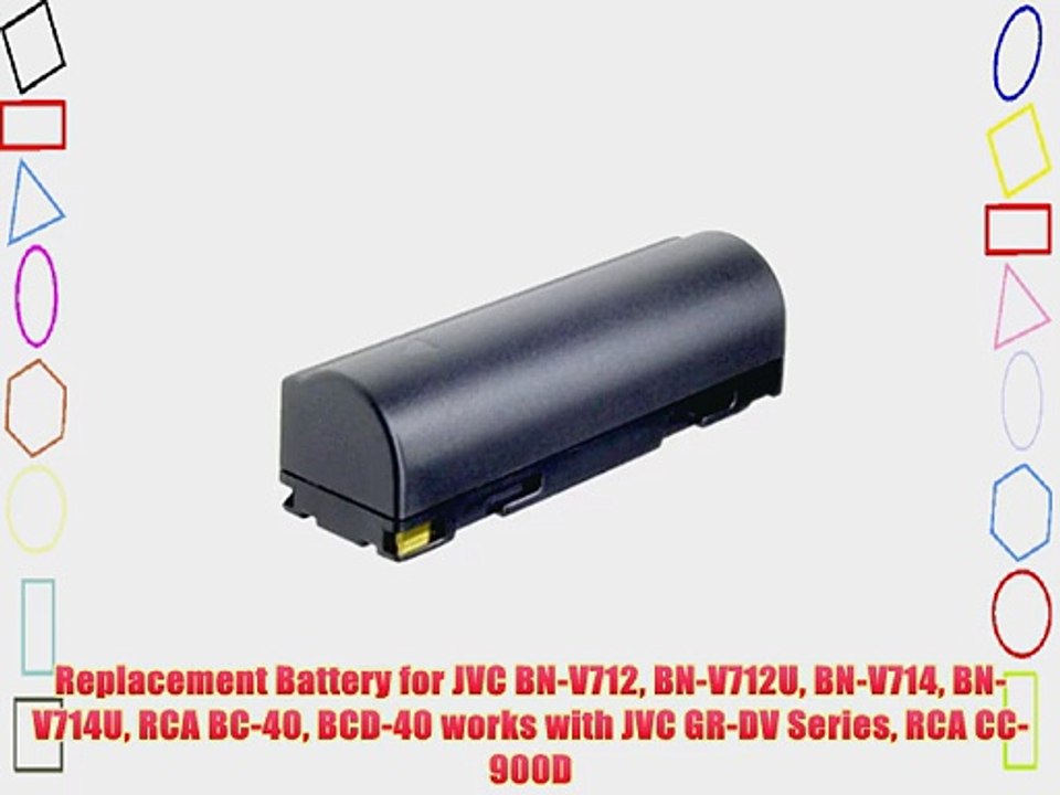 Replacement Battery for JVC BN-V712 BN-V712U BN-V714 BN-V714U RCA BC-40 BCD-40 works with JVC