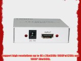 Panlong PL-912 2-Port HDMI 1.4 1x2 Powered Amplifier Splitter 1 In 2 Out for Dual Display with