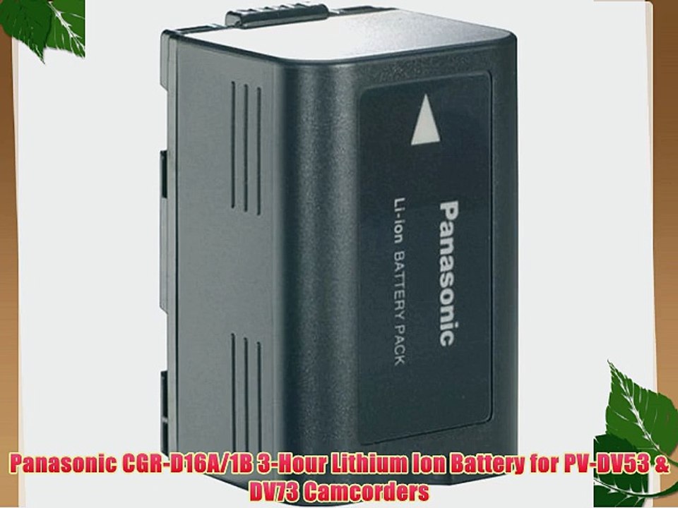 Panasonic CGR-D16A/1B 3-Hour Lithium Ion Battery for PV-DV53