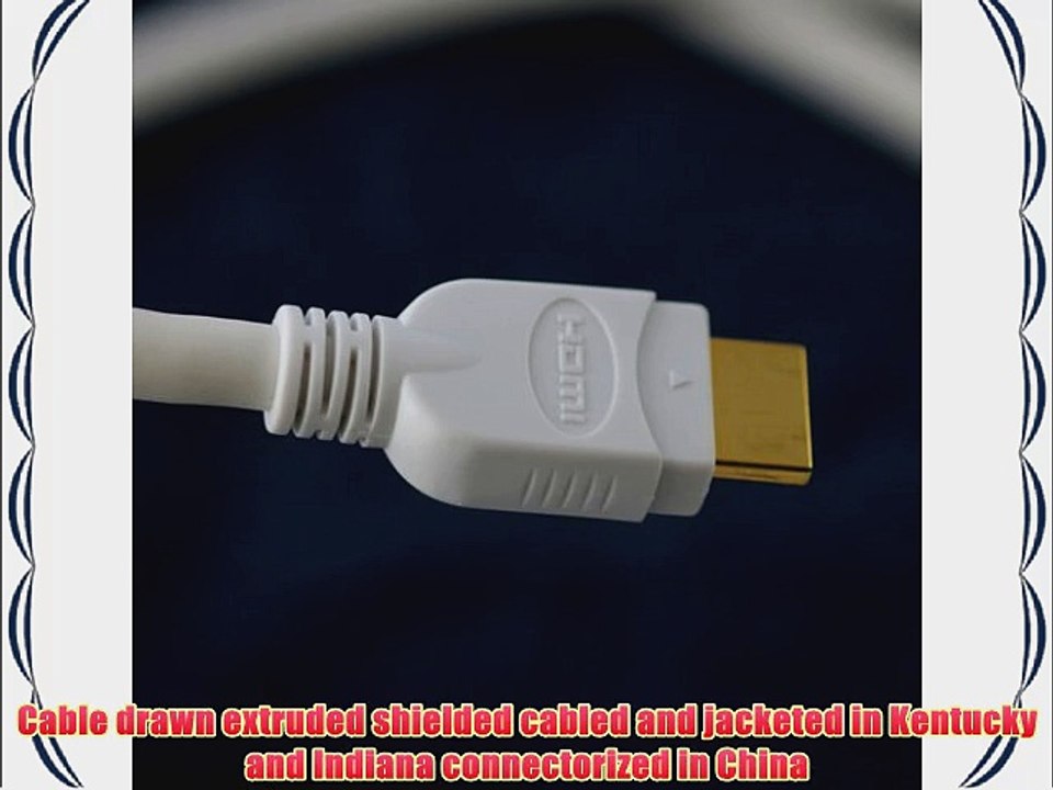 BJC Series-FE Bonded-Pair High-Speed HDMI Cable with Ethernet 10 foot White