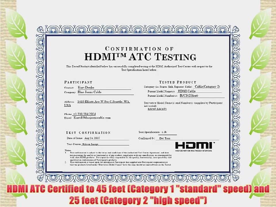 BJC Series-1 High-Speed HDMI Cable Belden Bonded-Pair 15 foot Black