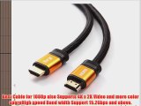 IBRA? 10m High Speed ORANGE GOLD HDMI Cable 3D PS4 2160p 4K Ultra HD(10M/32 Feet)