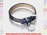 Hennessy Harris Tweed and Small Leather Dog Collar Mackenzie Blue