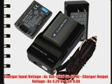 2 Battery Charger for Sony CAMCORDER NP-FP50 NP-FP30 NP-FP70 NP-FP90   car plug