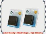 2x Pack - Panasonic CGR-D54 Digital Camcorder Battery Replacement (5400mAh 7.4V Lithium-Ion)