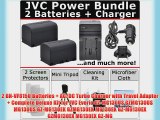 2 BN-VF815U Batteries   AC/DC Turbo Charger with Travel Adapter   Complete Deluxe Kit for JVC