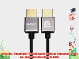 Monster? SuperThin(TM) High Speed Powered Camcorder Cable 2m. SuperThin Mini-HDMI to HDMI