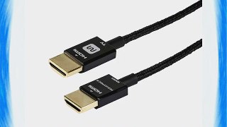 Monoprice 6-Feet 18Gbps Ultra Slim Series High Performance HDMI Technology - Black (110765)