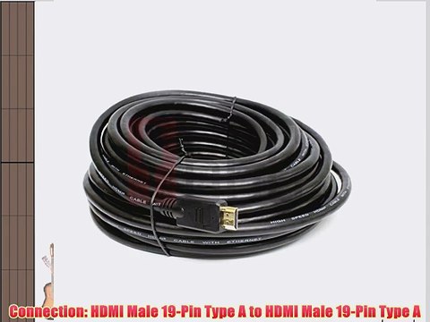 BuyCheapCables? 60ft. HDMI to HDMI Cable Gold 24k V1.4 CL2 Ethernet 60 Feet (18m)