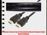 Cable Builders 25FT HDMI High Speed with Ethernet Cable HEC 3D Content Type 4K  Resolution