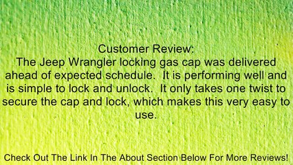 Mopar 0527 8655AB, Fuel Tank Cap Review