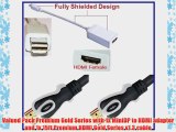 Value Pack - PTC Premium FULLY SHIELDED Mini DisplayPort to HDMI Adapter w/15ft HDMI Gold Series